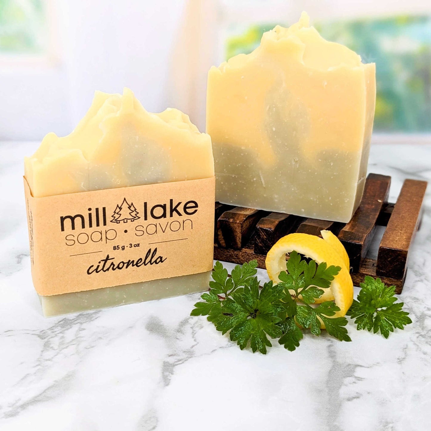 citronella soap on counter