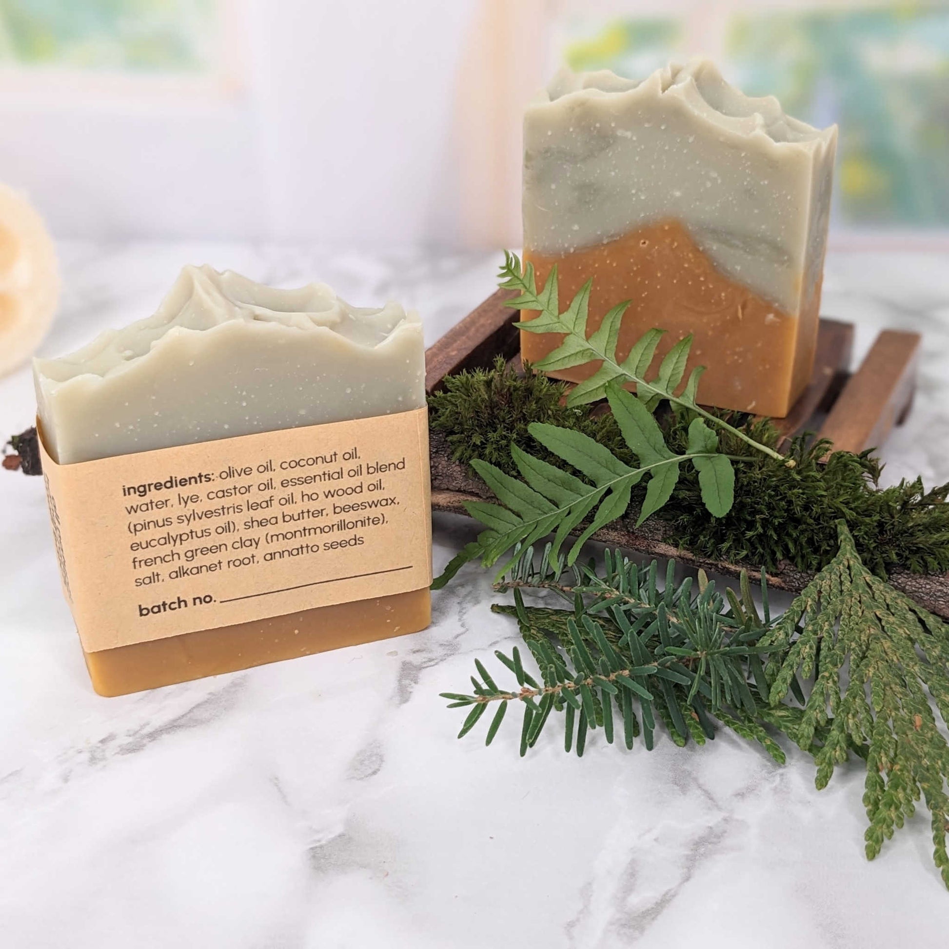 pine forest soap back